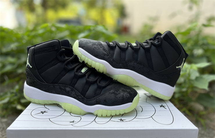 Jordan 11 Design-Inspired - Sneaker School "Inner Beast" "Black & Barely Volt" Custom Tribute - AJ11-SNKRSCHL-1136