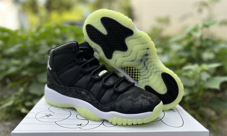 Jordan 11 Design-Inspired - Sneaker School "Inner Beast" "Black & Barely Volt" Custom Tribute - AJ11-SNKRSCHL-1136