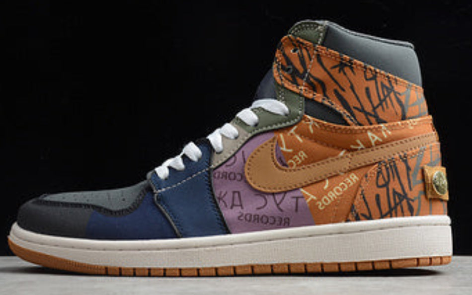 TS‑JRDNS‑012 — Jordan 1 High Travis Scott “Cactus Patchwork” — Fantasy Build