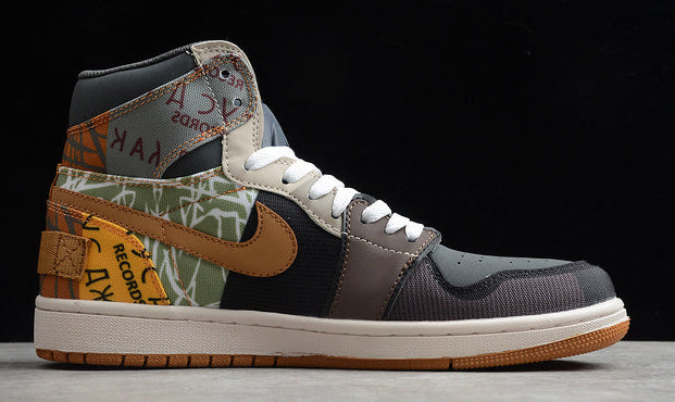 TS‑JRDNS‑012 — Jordan 1 High Travis Scott “Cactus Patchwork” — Fantasy Build