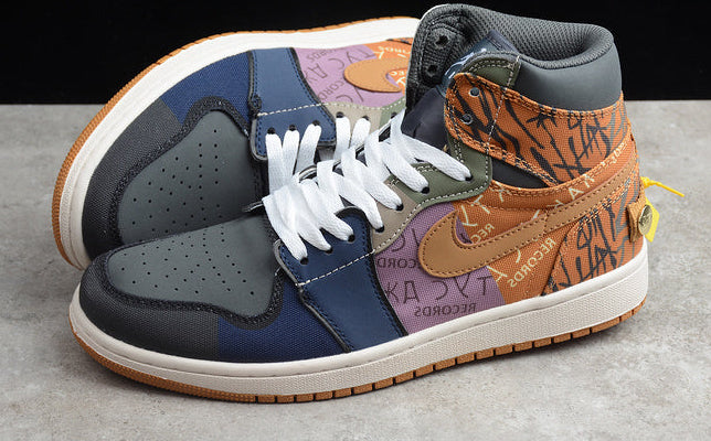 TS‑JRDNS‑012 — Jordan 1 High Travis Scott “Cactus Patchwork” — Fantasy Build