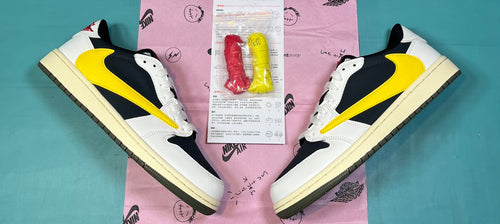 Jordan 1 Low – Design‑Inspired "Travis Scott" "Black & Yellow Sail" Custom Fantasy Build TS‑JRDNS‑014