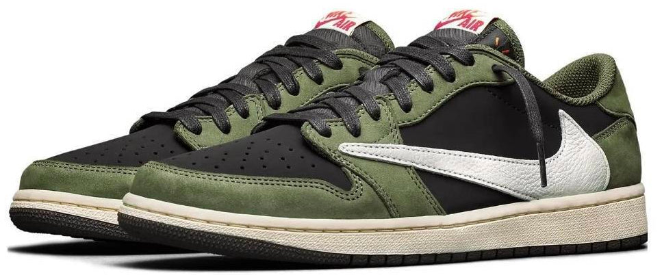 TS‑JRDNS‑009 — Jordan 1 Low Travis Scott “Olive” — Design‑Inspired