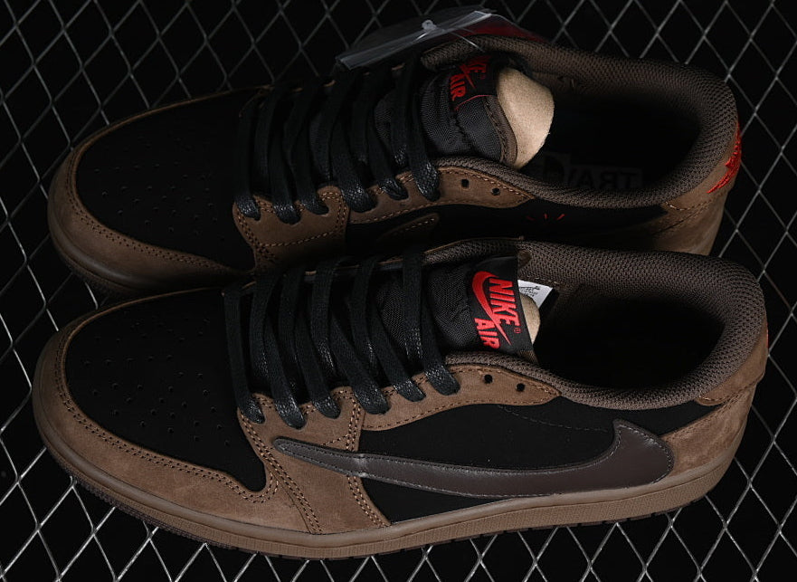 TS‑JRDNS‑017 — Jordan 1 Low Travis Scott “Velvet Brown” — Fantasy Build