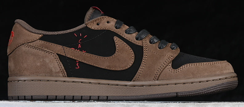 TS‑JRDNS‑017 — Jordan 1 Low Travis Scott “Velvet Brown” — Fantasy Build