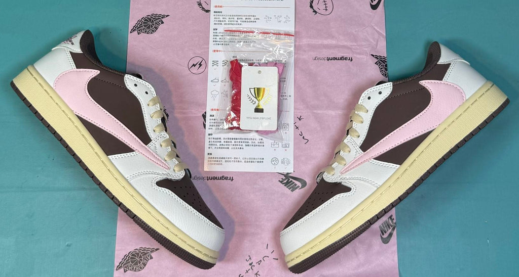TS‑JRDNS‑010 — Jordan 1 Low Travis Scott “Pink Mocha” — Fantasy Build