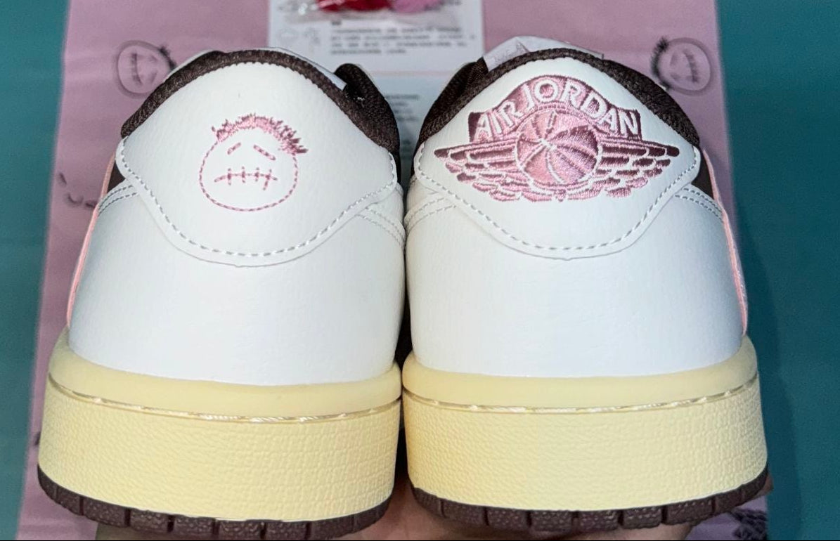 TS‑JRDNS‑010 — Jordan 1 Low Travis Scott “Pink Mocha” — Fantasy Build
