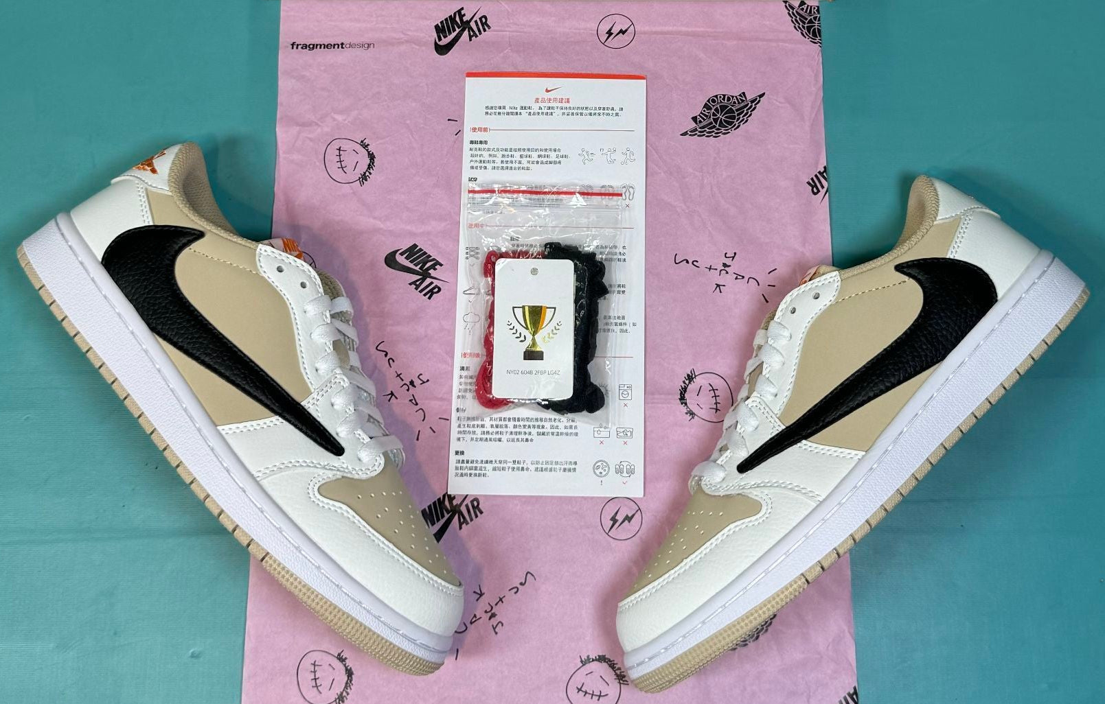 TS‑JRDNS‑019 — Jordan 1 Low Travis Scott “Creamsickles” — Fantasy Build