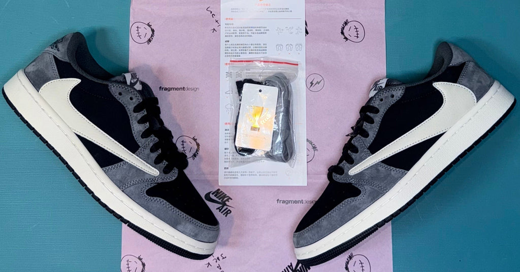TS‑JRDNS‑020 — Jordan 1 Low Travis Scott “Pewter Cream” — Fantasy Build