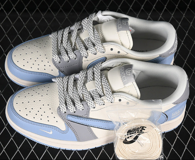 TS‑JRDNS‑026 — Jordan 1 Low Travis Scott “Carolina G‑Wops” — Fantasy Build