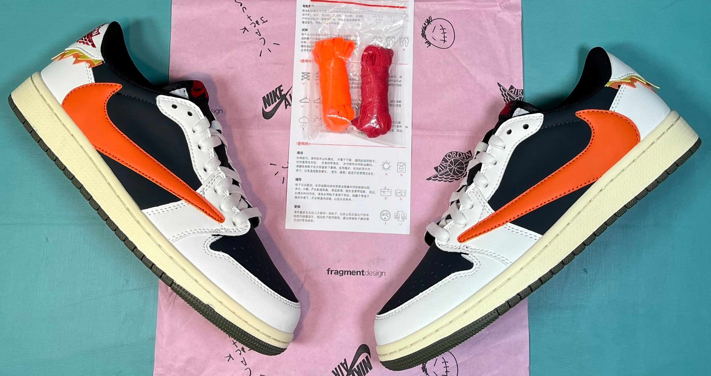 TS‑JRDNS‑022 — Jordan 1 Low Travis Scott “La Flames” — Fantasy Build