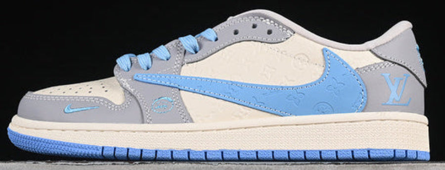 TS‑JRDNS‑031 — Jordan 1 Low Travis Scott “LV Carolina Blue” — Fantasy Build