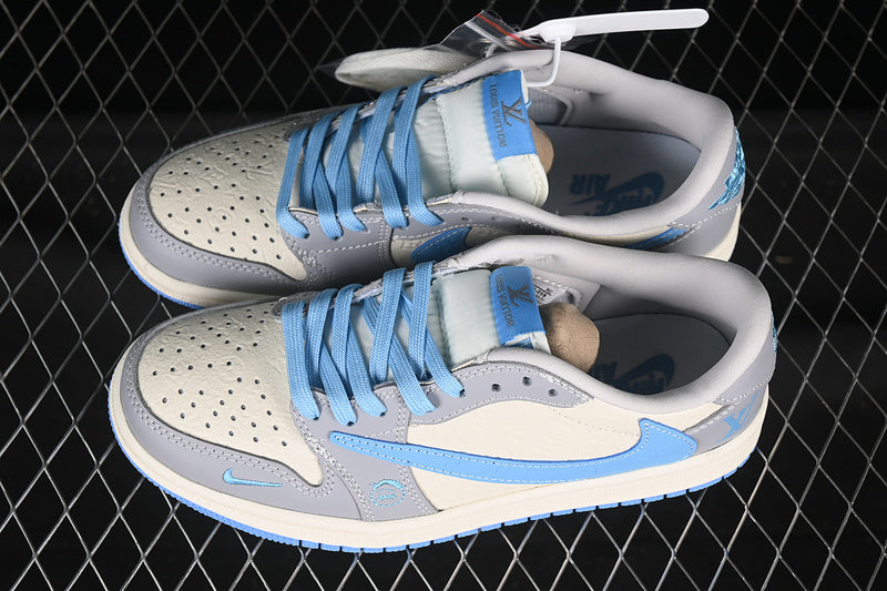 TS‑JRDNS‑031 — Jordan 1 Low Travis Scott “LV Carolina Blue” — Fantasy Build