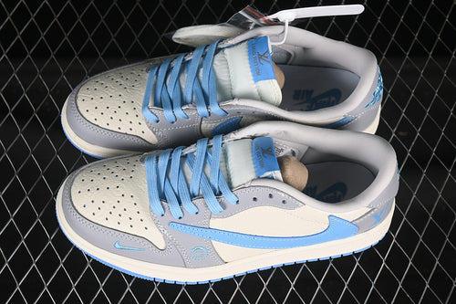 Jordan 1 Low - Design-Inspired "LV Carolina Blue" Custom Fantasy Build TS‑JRDNS‑031