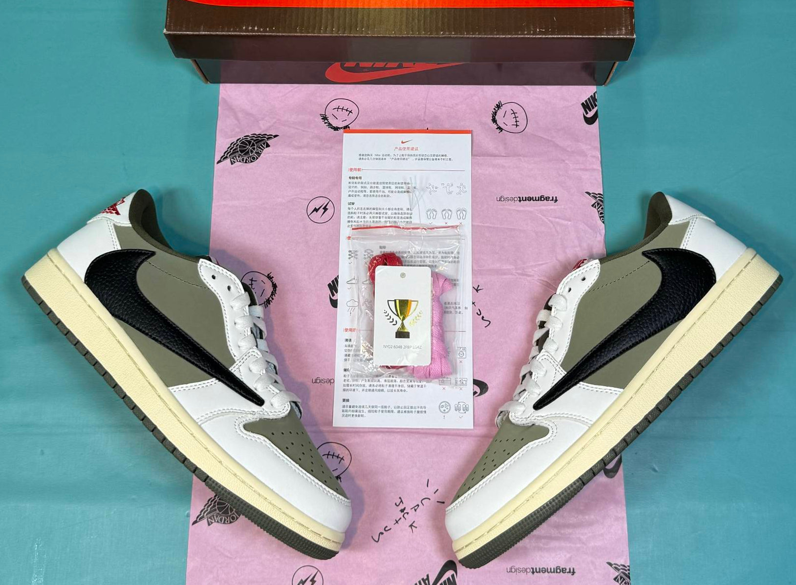 TS‑JRDNS‑003 — Jordan 1 Low Travis Scott “Medium Olive” — Design‑Inspired
