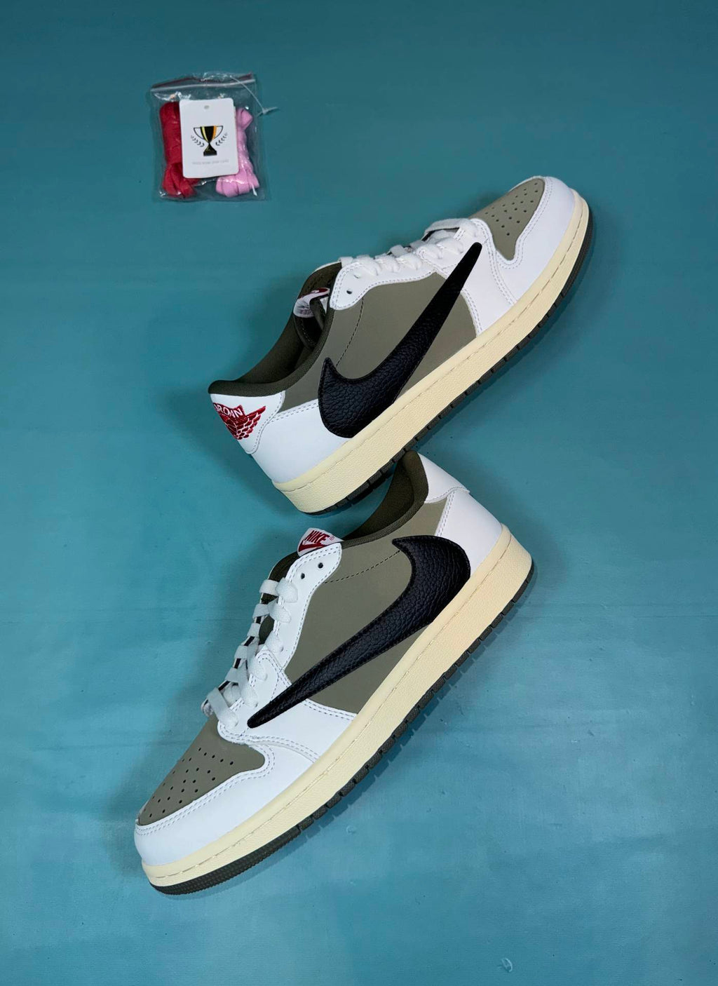 TS‑JRDNS‑003 — Jordan 1 Low Travis Scott “Medium Olive” — Design‑Inspired