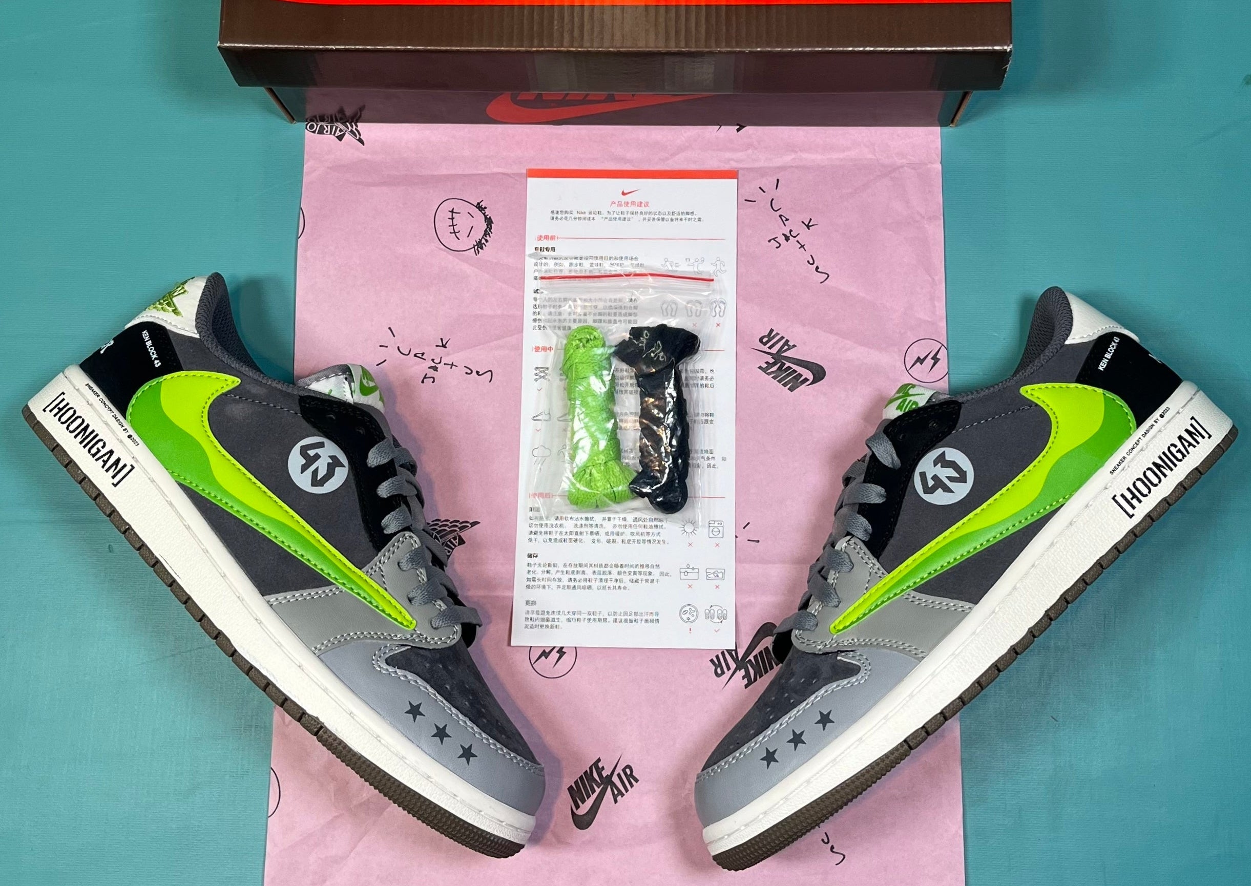 TS‑SB‑032 — SB Dunk Low “Monster Energy × Ken Block 43 × Hoonigan” — Fantasy Build