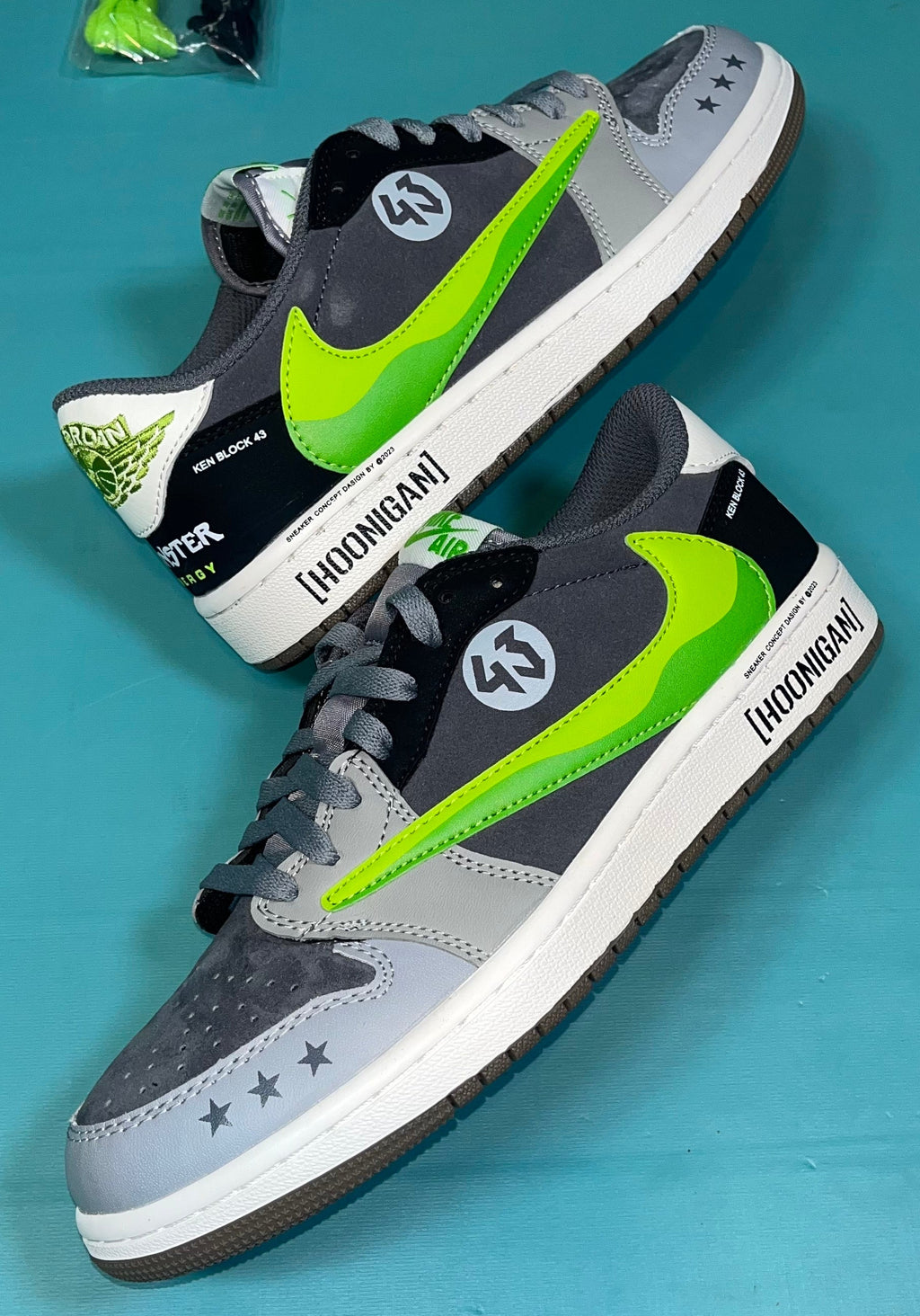 TS‑SB‑032 — SB Dunk Low “Monster Energy × Ken Block 43 × Hoonigan” — Fantasy Build