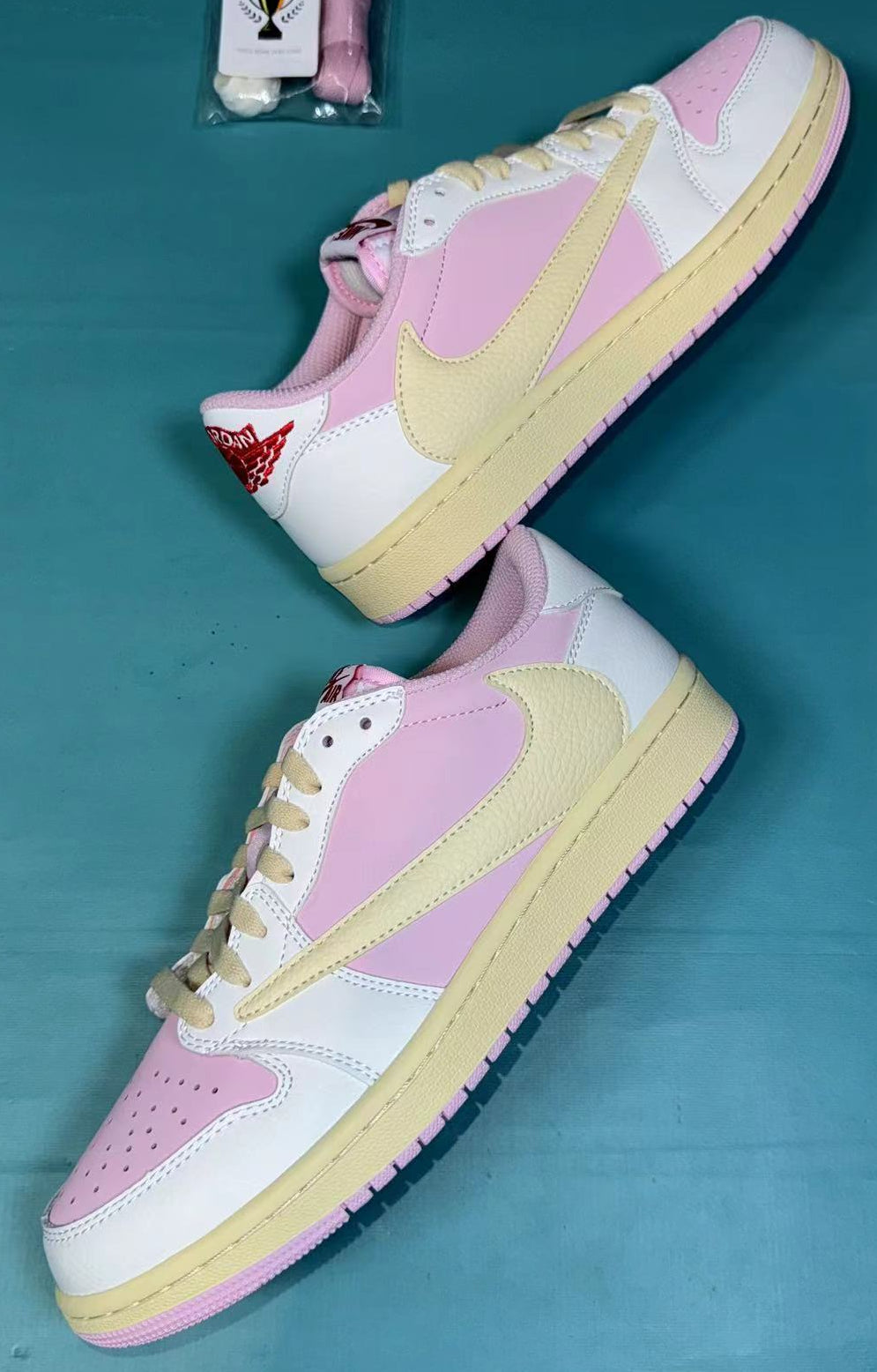 TS‑JRDNS‑033 — Jordan 1 Low Travis Scott “Pink Sail” — Fantasy Build