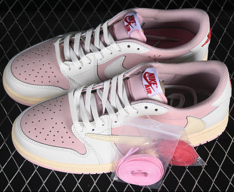 TS‑JRDNS‑033 — Jordan 1 Low Travis Scott “Pink Sail” — Fantasy Build