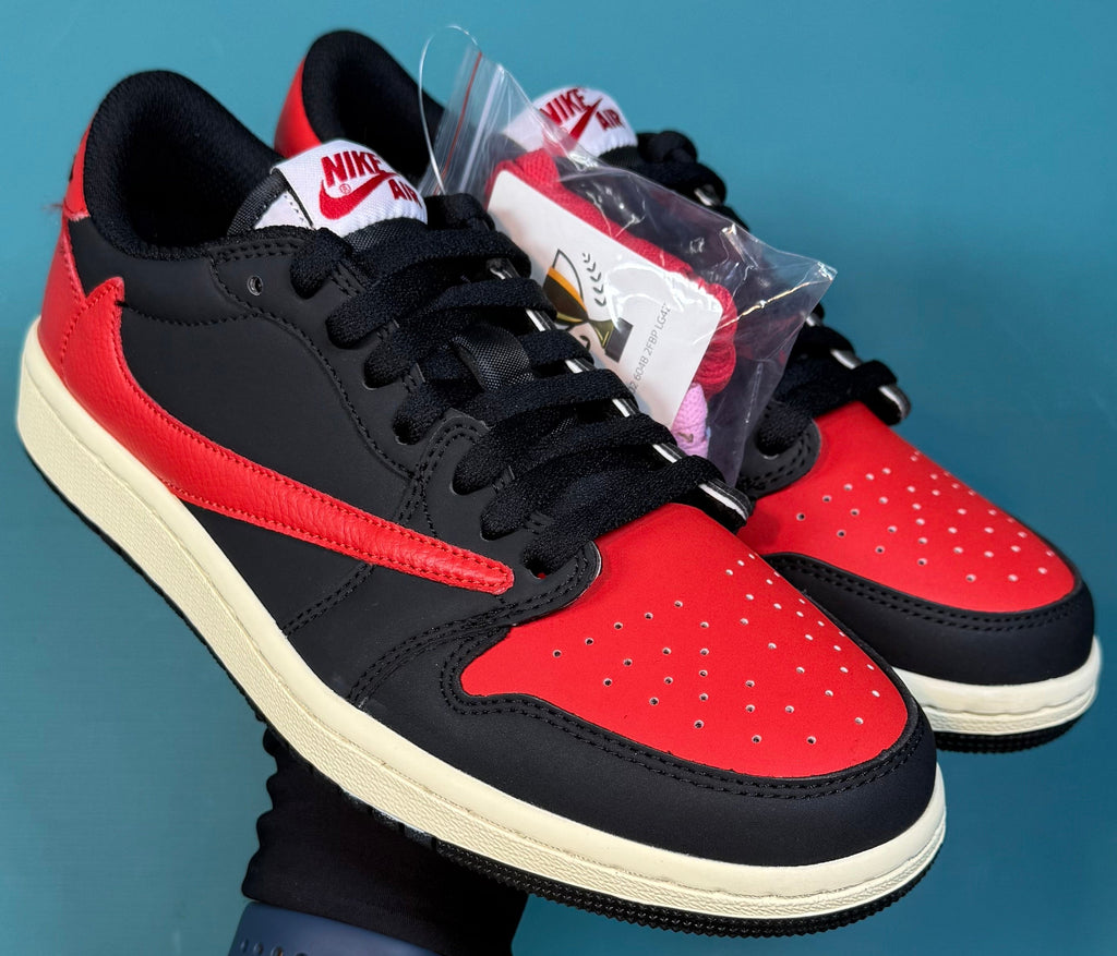 TS‑JRDNS‑035 — Jordan 1 Low Travis Scott “Bred Fade” — Fantasy Build