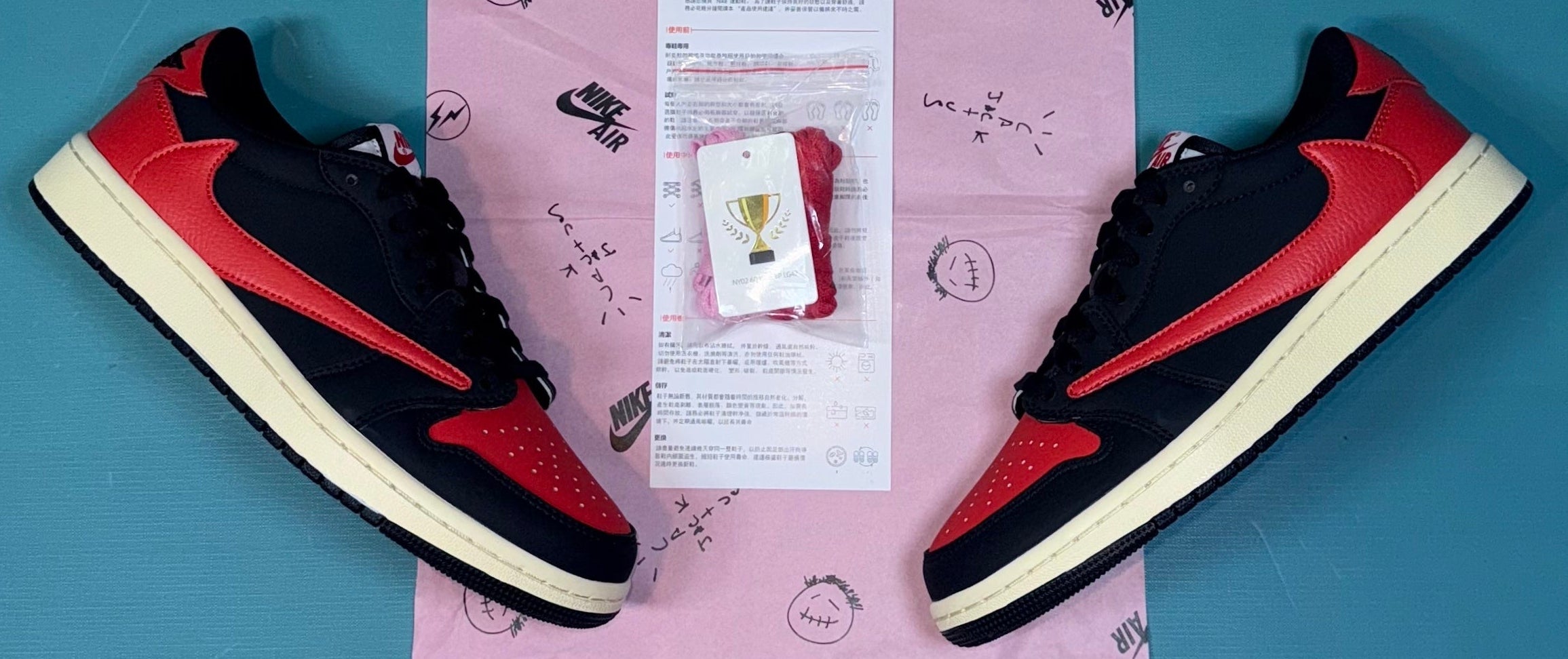 TS‑JRDNS‑035 — Jordan 1 Low Travis Scott “Bred Fade” — Fantasy Build