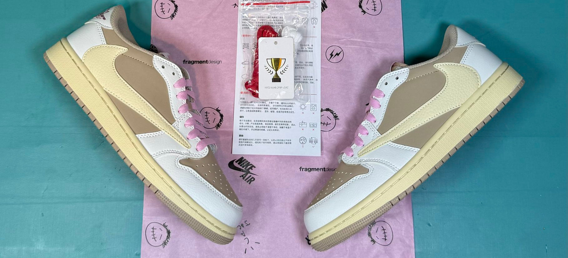 TS‑JRDNS‑037 — Jordan 1 Low Travis Scott “Pink Cream” — Fantasy Build