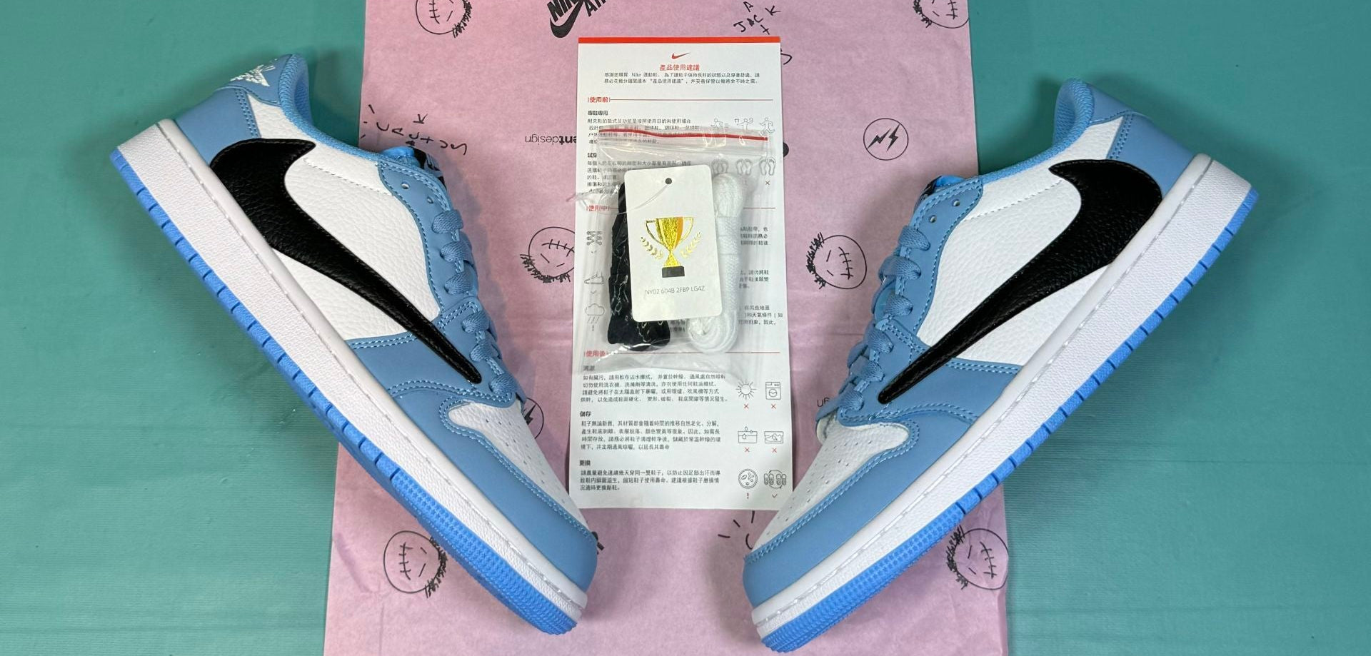 TS‑JRDNS‑040 — Jordan 1 Low Travis Scott “UNC Black” — Fantasy Build