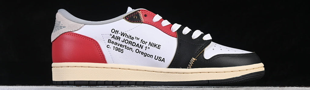 TS‑JRDNS‑041 — Jordan 1 High “Off-White × UN/LA Red Black White” — Fantasy Build