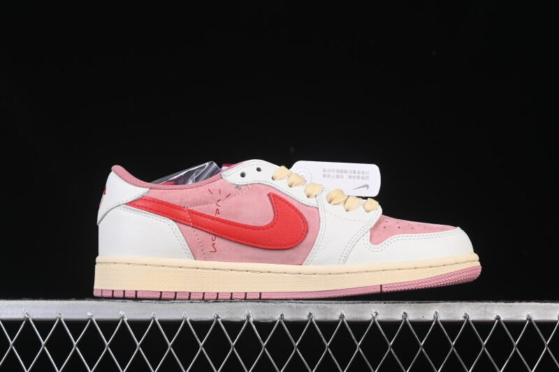 TS‑JRDNS‑042 — Jordan 1 Low Travis Scott “Shy Pinks” — Fantasy Build