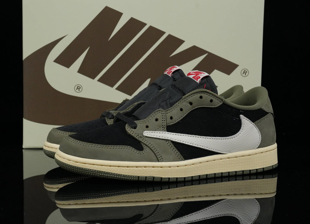 Jordan 1 Low – Design‑Inspired "Travis Scott" "Olive" Custom Build TS‑JRDNS‑009