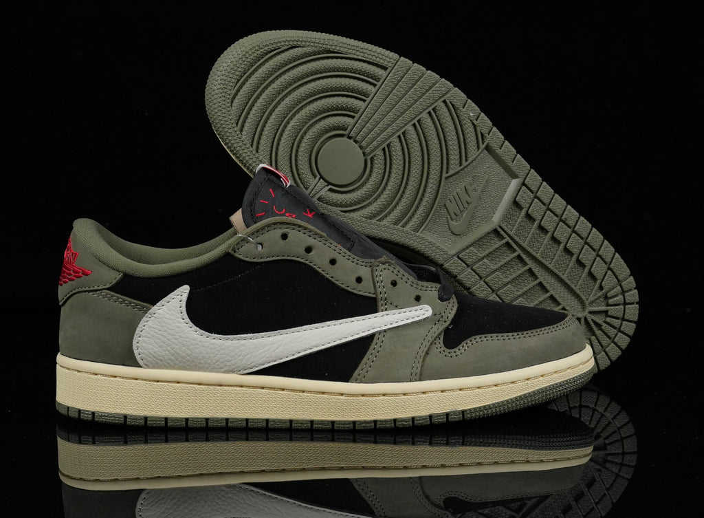 Jordan 1 Low – Design‑Inspired "Travis Scott" "Olive" Custom Build TS‑JRDNS‑009