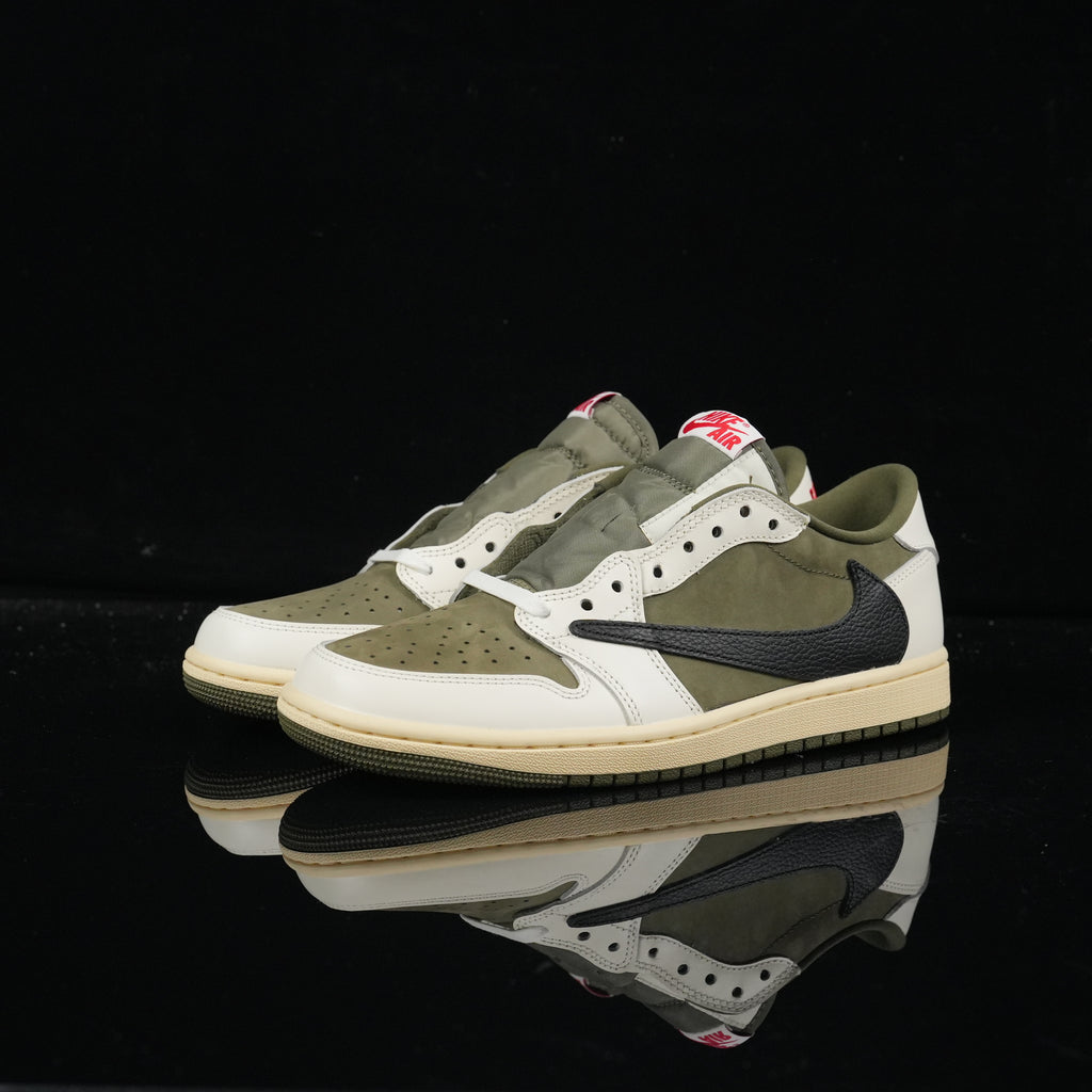 Jordan 1 Low – Design‑Inspired "Travis Scott" "Medium Olive" Custom Build TS‑JRDNS‑003