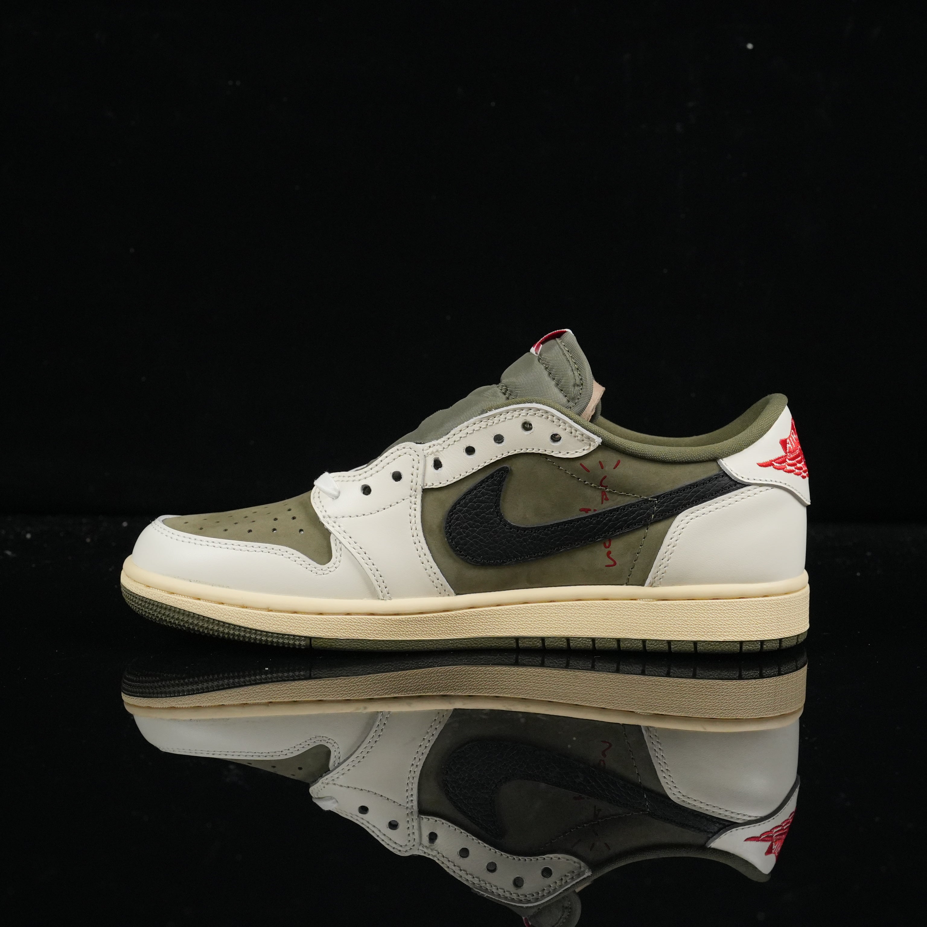 Jordan 1 Low – Design‑Inspired "Travis Scott" "Medium Olive" Custom Build TS‑JRDNS‑003