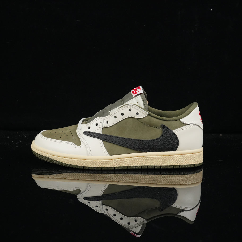Jordan 1 Low – Design‑Inspired "Travis Scott" "Medium Olive" Custom Build TS‑JRDNS‑003
