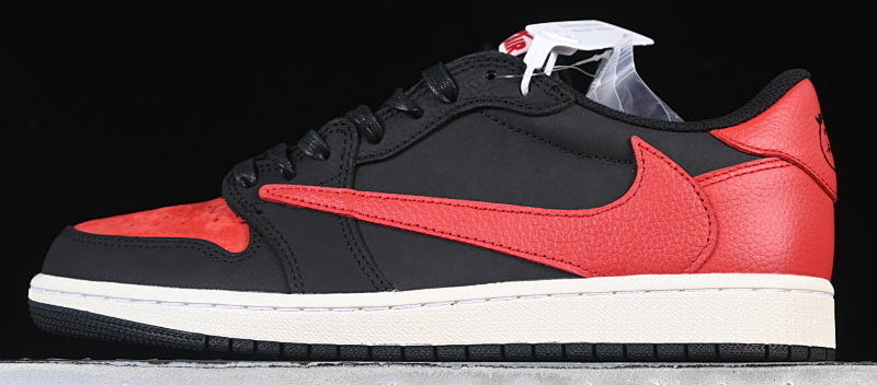 TS‑JRDNS‑035 — Jordan 1 Low Travis Scott “Bred Fade” — Fantasy Build