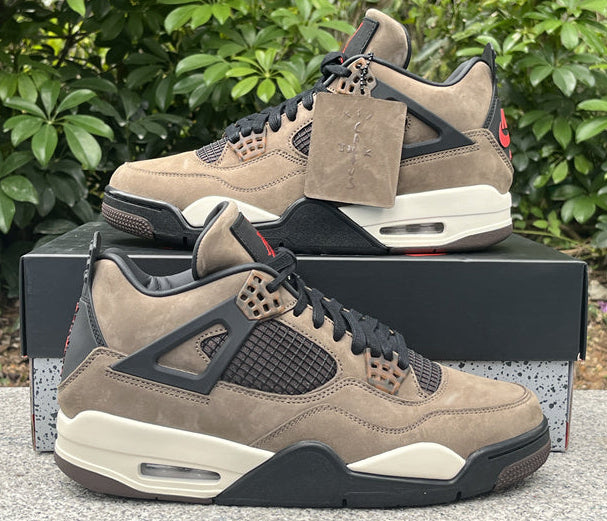 TS‑JRDNS‑043 — Jordan 4 “Travis Scott Mocha F&F” — Fantasy Build