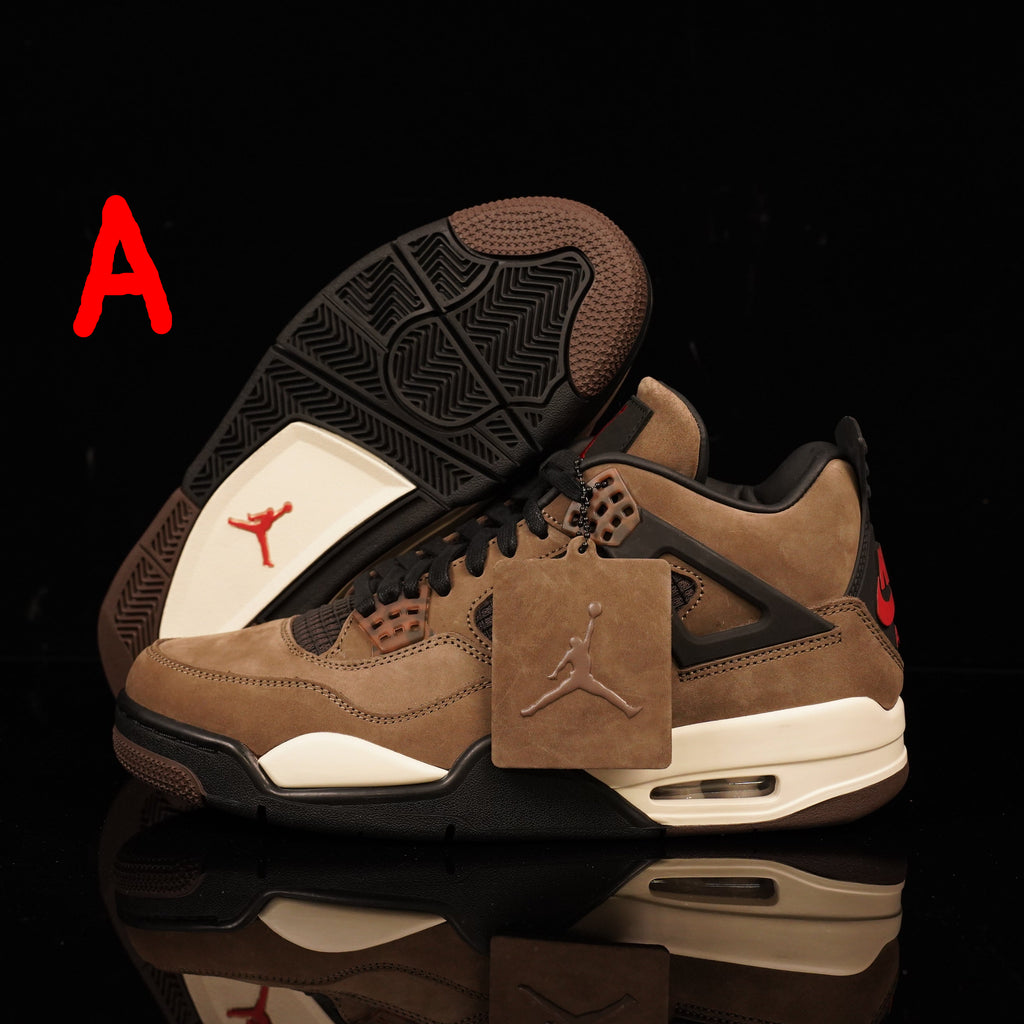 TS‑JRDNS‑043 — Jordan 4 “Travis Scott Mocha F&F” — Fantasy Build