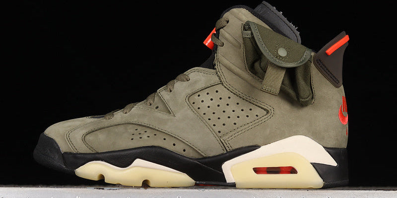 TS‑JRDNS‑049 — Jordan 6 “Cactus Jack Olive” — Inspired Design