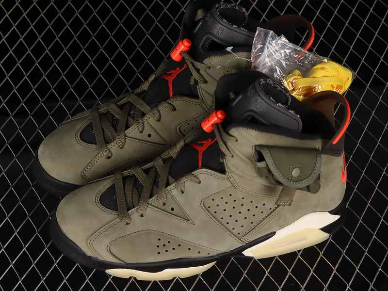 TS‑JRDNS‑049 — Jordan 6 “Cactus Jack Olive” — Inspired Design