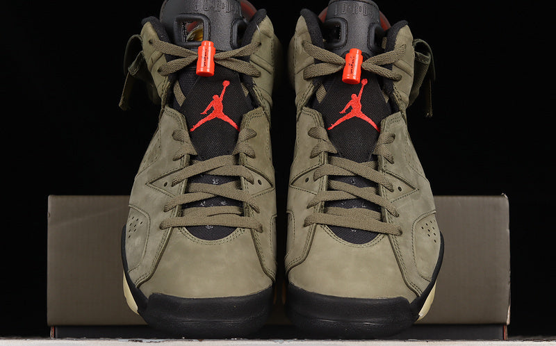 TS‑JRDNS‑049 — Jordan 6 “Cactus Jack Olive” — Inspired Design
