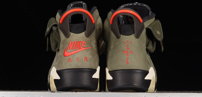 TS‑JRDNS‑049 — Jordan 6 “Cactus Jack Olive” — Inspired Design