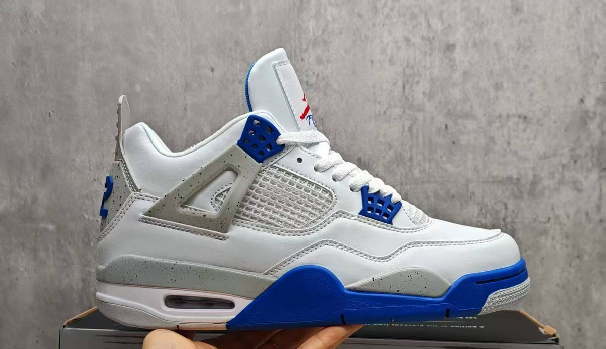 Jordan 4 Design-Inspired - Jackie Robinson "42" Custom Fantasy Build - AJ4-JR42-482
