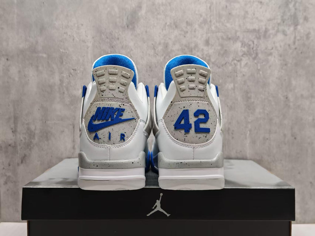 Jordan 4 Design-Inspired - Jackie Robinson "42" Custom Fantasy Build - AJ4-JR42-482