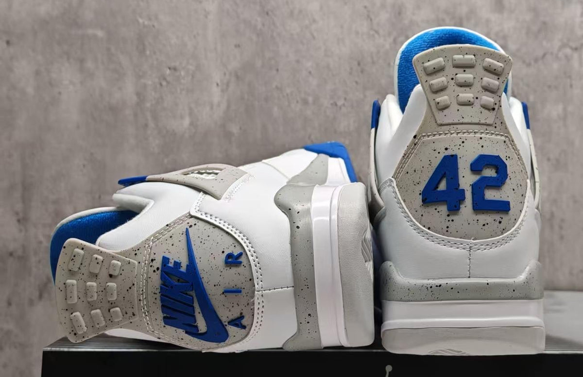 Jordan 4 Design-Inspired - Jackie Robinson "42" Custom Fantasy Build - AJ4-JR42-482