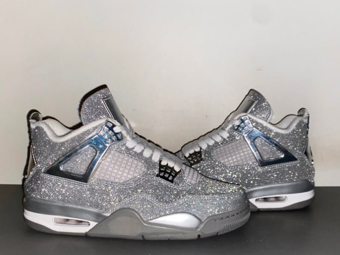 Jordan 4 Design-Inspired - "Glitter Glove" - Custom Tribute Build - AJ4-GLITTERGLOVE-444