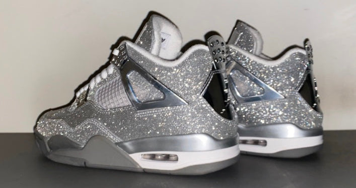 Jordan 4 Design-Inspired - "Glitter Glove" - Custom Tribute Build - AJ4-GLITTERGLOVE-444