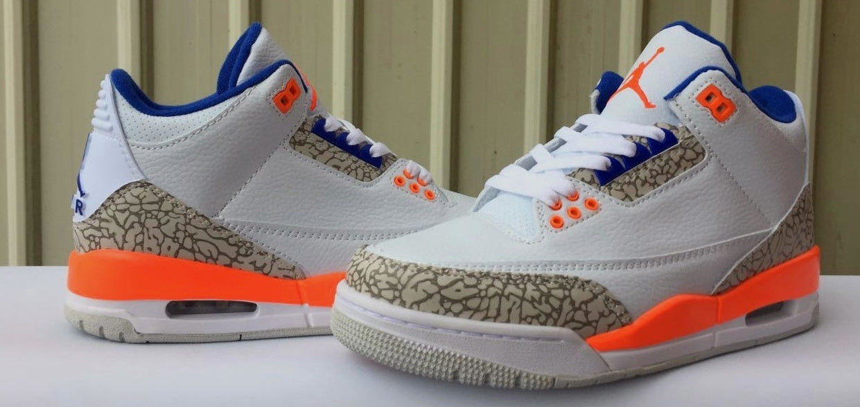 Jordan 3 - Design‑Inspired "Knicks Rivals" Custom Tribute Build AJ3-KNCK-RVLS-308