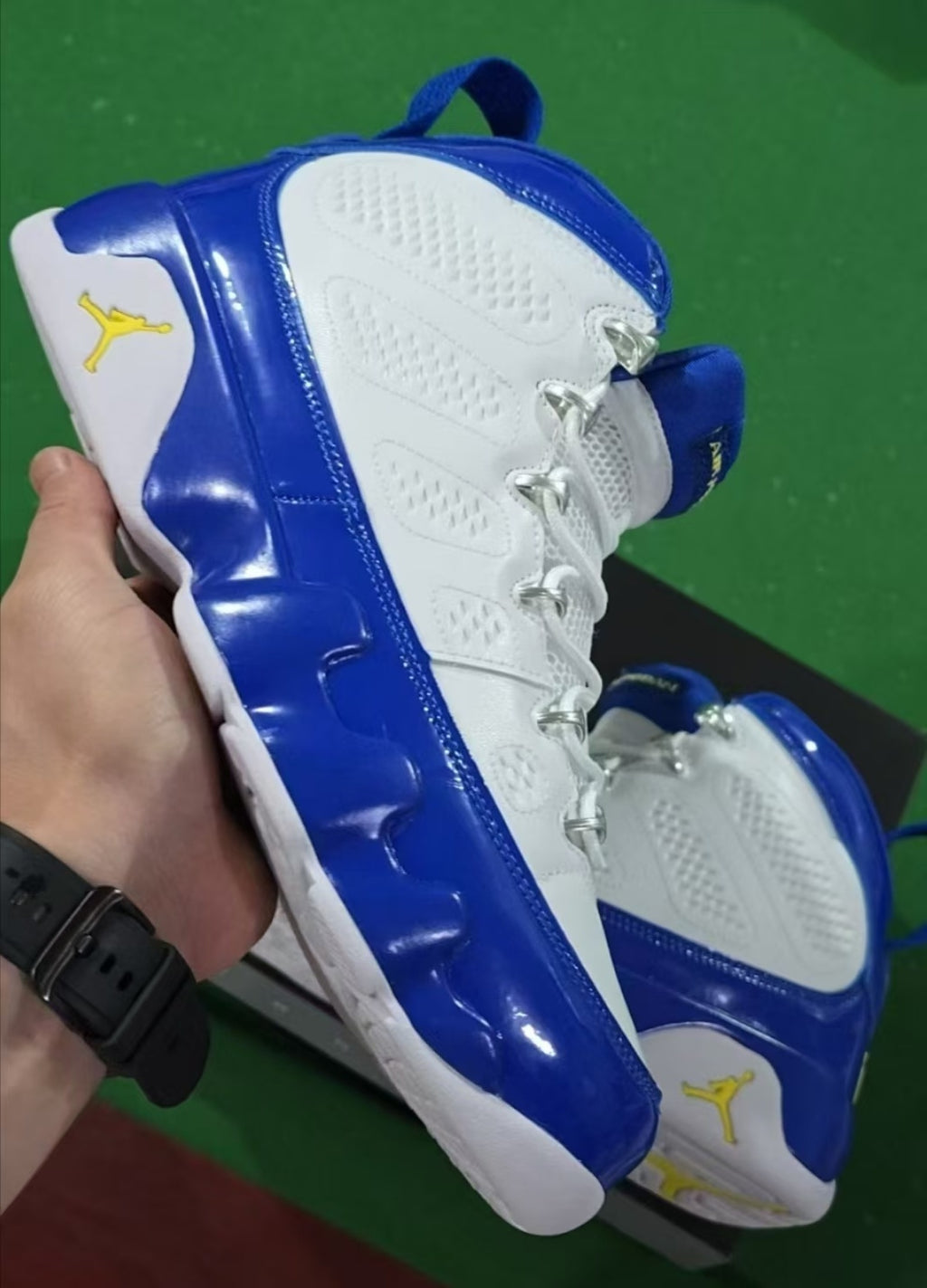 909 — Jordan 9 “Kobe PE White/Blue” — Design‑Inspired