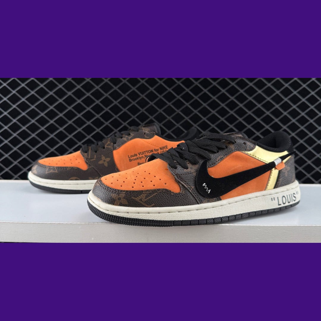 Jordan 1 Low Design-Inspired - "Off-White Orange" - AJ1-OWORG-070 - Sole Revival and Redemption LLC